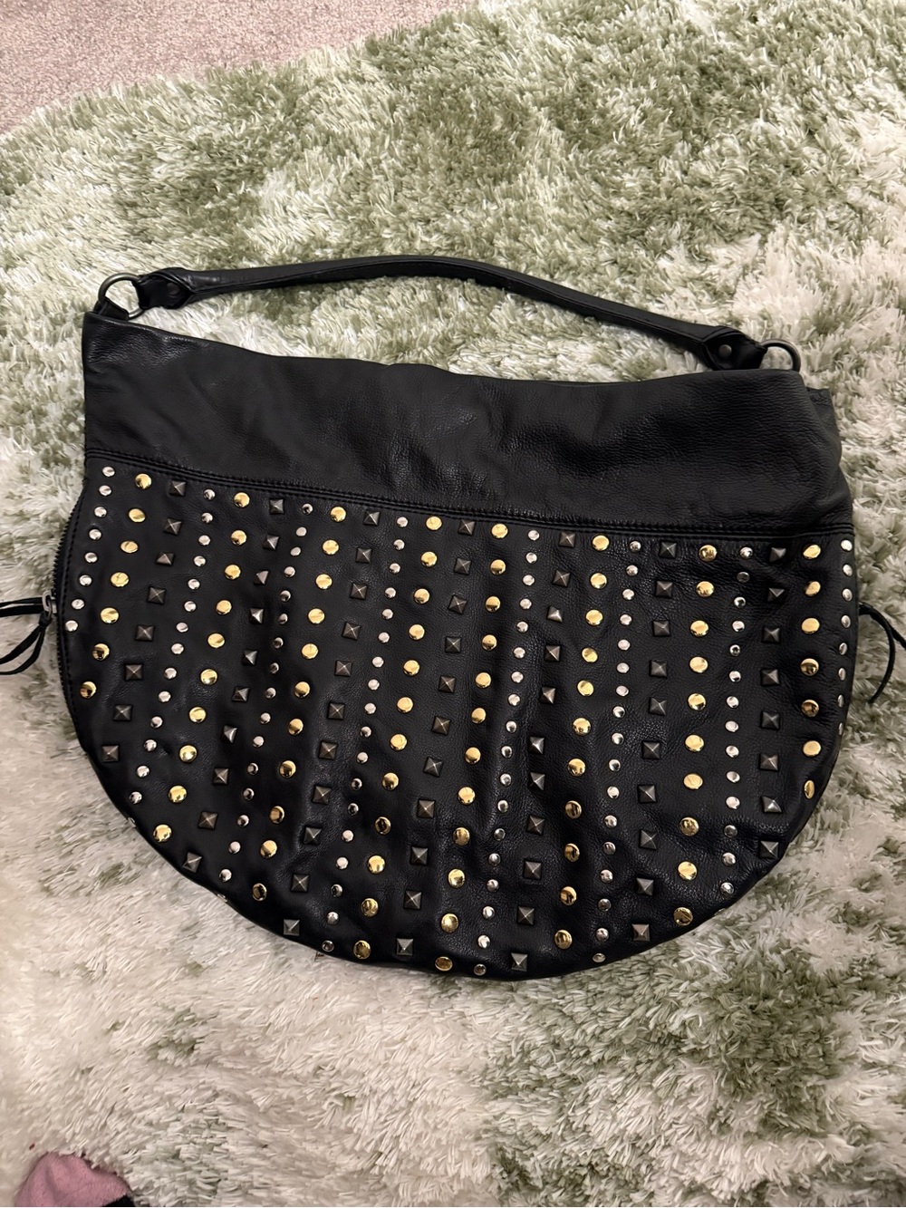 Black Studded Hobo Shoulder Bag Rebecca Minkoff - Picture 3 of 6